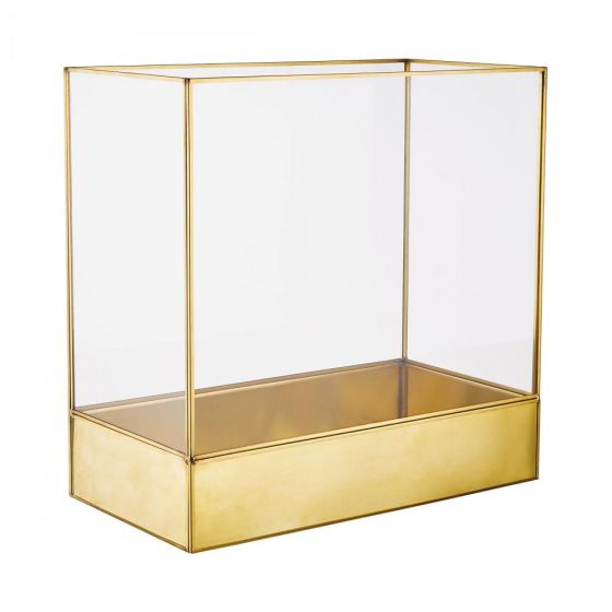SHOWROOM - κηροπήγιο κουτί 30x30cm, χρυσό