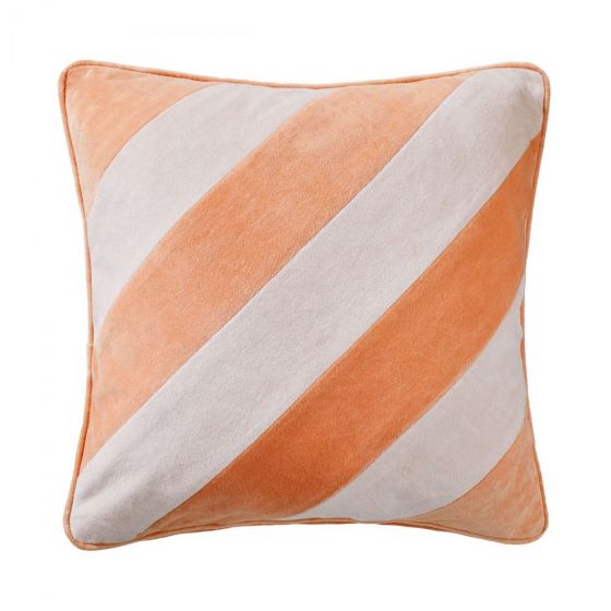VACANZA - μαξιλάρι με πορτοκαλί ρίγες 47x47 cm