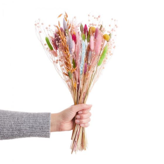 FLOWER MARKET - μπουκέτο αποξηραμένων λουλουδιών, χρωματιστό 38cm