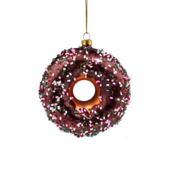 HANG ON - στολίδι "donut" 11cm γυάλινο
