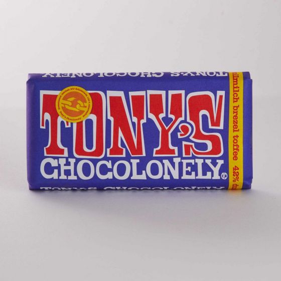 TONY'S - σοκολάτα γάλακτος brezel tofee, 180g
