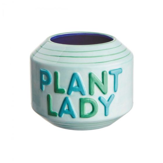 PLANT LADY - κασπό Δ14cm, μέντα/μπλε