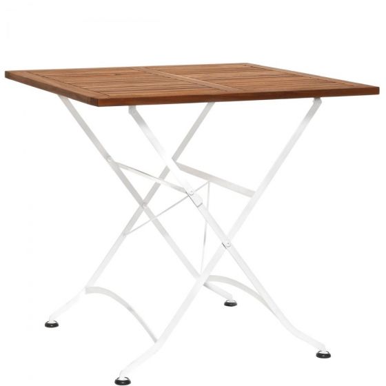 PARKLIFE - πτυσσόμενο τραπέζι 80x80 λευκό μεταλλικό