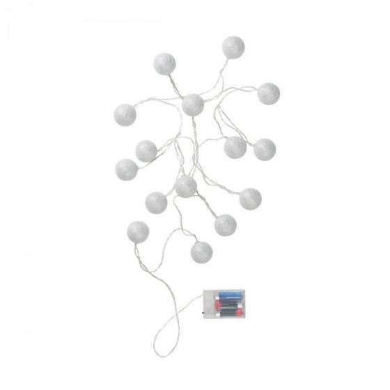 LES PETITES BELLES - σειρά LED λευκό/ασημί USB