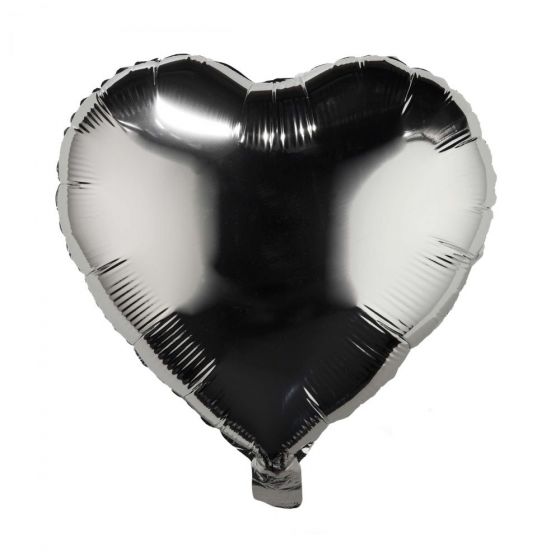 UPPER CLASS - μπαλόνι ασημί "καρδιά" 40cm