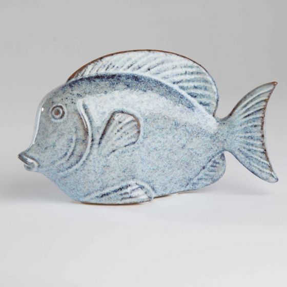 SEASIDE - διακοσμητικό κεραμικό ψάρι 10cm, μπλε