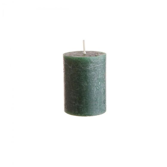RUSTIC - κερί Δ6,8x9εκ σκούρο πράσινο
