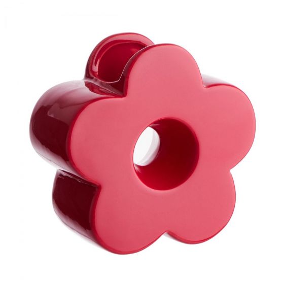 FLORY - mini βάζο κεραμικό "λουλούδι", κόκκινο