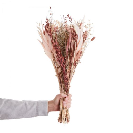 FLOWER MARKET - μπουκέτο αποξηραμένων λουλουδιών, κόκκινο