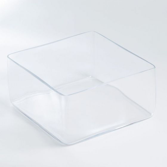 POOL - τετράγωνο γυάλινο βάζο  30x30x15cm