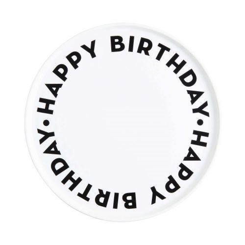 HAPPY BIRTHDAY - πιατέλα για κέικ /τούρτα 32 cm μαύρο