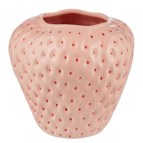 STRAWBERRY - βάζο κεραμικό 16cm, ροζ