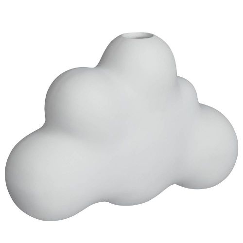 CLOUDY - βάζο κεραμικό 22cm, λευκό