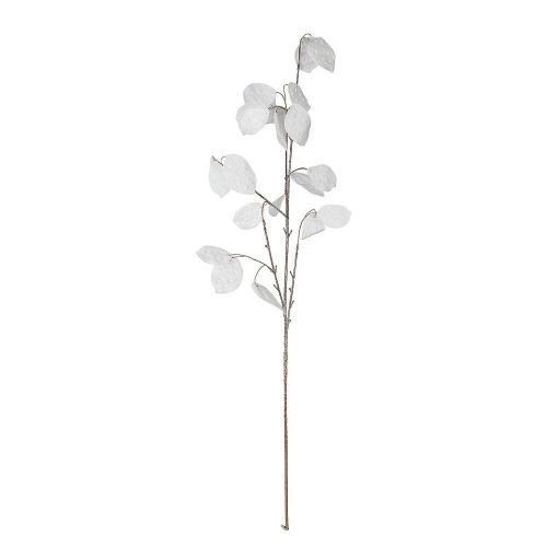 FLORISTA - φύλλο με ασημένιο gliter 85cm, λευκό