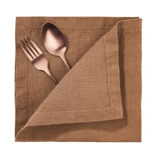 RIGA LINEN - πετσέτα 42x42 cm cinnamon