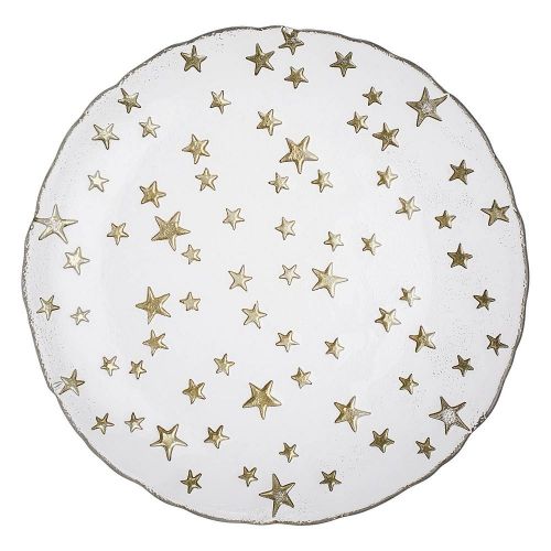 STARS - πιάτο γυάλινο με αστέρια 21 cm