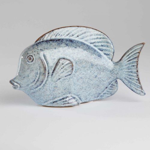 SEASIDE - διακοσμητικό κεραμικό ψάρι 10cm, μπλε