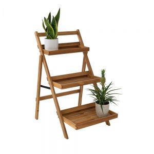 NEW GARDENING - σκάλα για φυτά με 3 επίπεδα, πτυσσόμενη