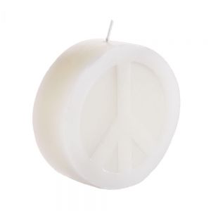 PEACE - κερί "σήμα της ειρήνης", λευκό Υ10cm