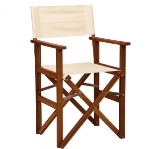 HOLLYWOOD - καρέκλα σκηνοθέτη σε φυσικό και κρεμ χρώμα