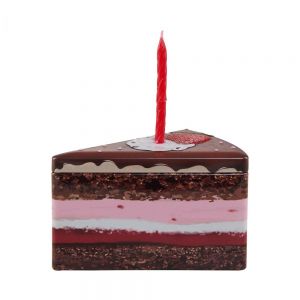 HAPPY BIRTHDAY - "κομμάτι κέικ" με κερί και σοκολάτακια 64g