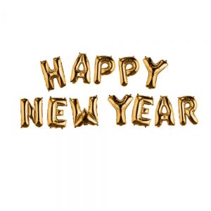 UPPER CLASS - μπαλόνια χρυσά "Happy New Year"