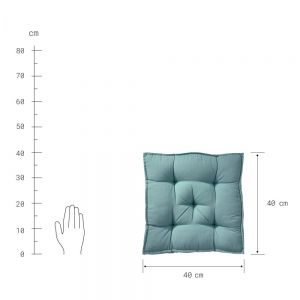 SOLID - μαξιλάρι καθίσματος, 40x40 cm, τιρκουάζ