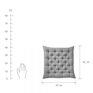 SOLID - μαξιλάρι καθίσματος,42x42cm, γκρι