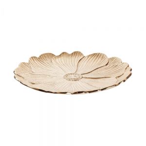 GOLDEN NATURE - διακοσμητική μεταλλική πιατέλα σε σχήμα παπαρούνας, 30cm