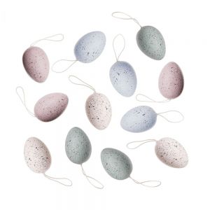 EASTER - αβγά διακοσμητικά 6cm 12τμχ, παστέλ