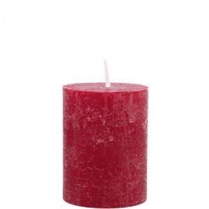 RUSTIC - κερί Δ6,8xΥ9cm, κόκκινο