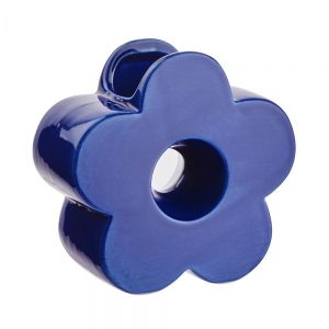 FLORY - mini βάζο κεραμικό "λουλούδι", μπλε