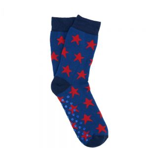COZY SOCKS - κάλτσες μπλε με σχέδιο "αστέρι" 35-38