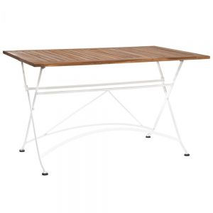 PARKLIFE - πτυσσόμενο τραπέζι  80x130 λευκό μεταλλικό