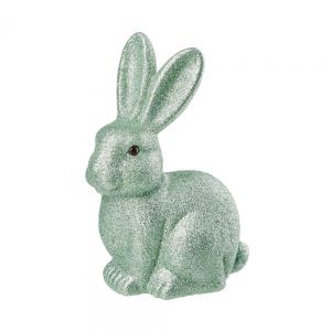 EASTER - λαγουδάκι γκλίτερ 22cm ανοιχτό πράσινο
