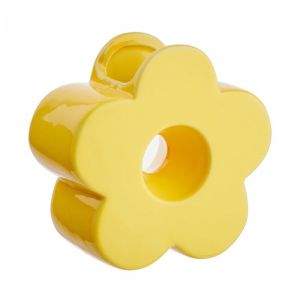 FLORY - mini βάζο κεραμικό "λουλούδι", κίτρινο
