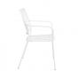 NANCY - καρέκλα με μπράτσα μεταλλική, λευκή