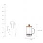 BREWSTER - πρέσα για καφέ και τσάι με καπάκι μπαμπού, 600 ml