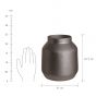 MARTA - κεραμικό βάζο 24,5cm, μαύρο