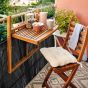 LODGE - τραπέζι για μπαλκόνι φυσικό καφέ