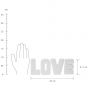 LOVE - μίνι βάζα "LOVE" 4 τεμάχια, λευκά