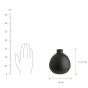 MIO - βάζο κεραμικό 15,5cm, μαύρο ματ
