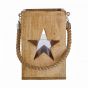 FOREST - φανάρι ξύλινο με διακόσμηση "αστέρι," H24cm