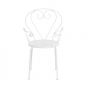 CENTURY - καρέκλα με μπράτσα λευκή ματ