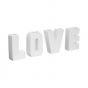 LOVE - μίνι βάζα "LOVE" 4 τεμάχια, λευκά